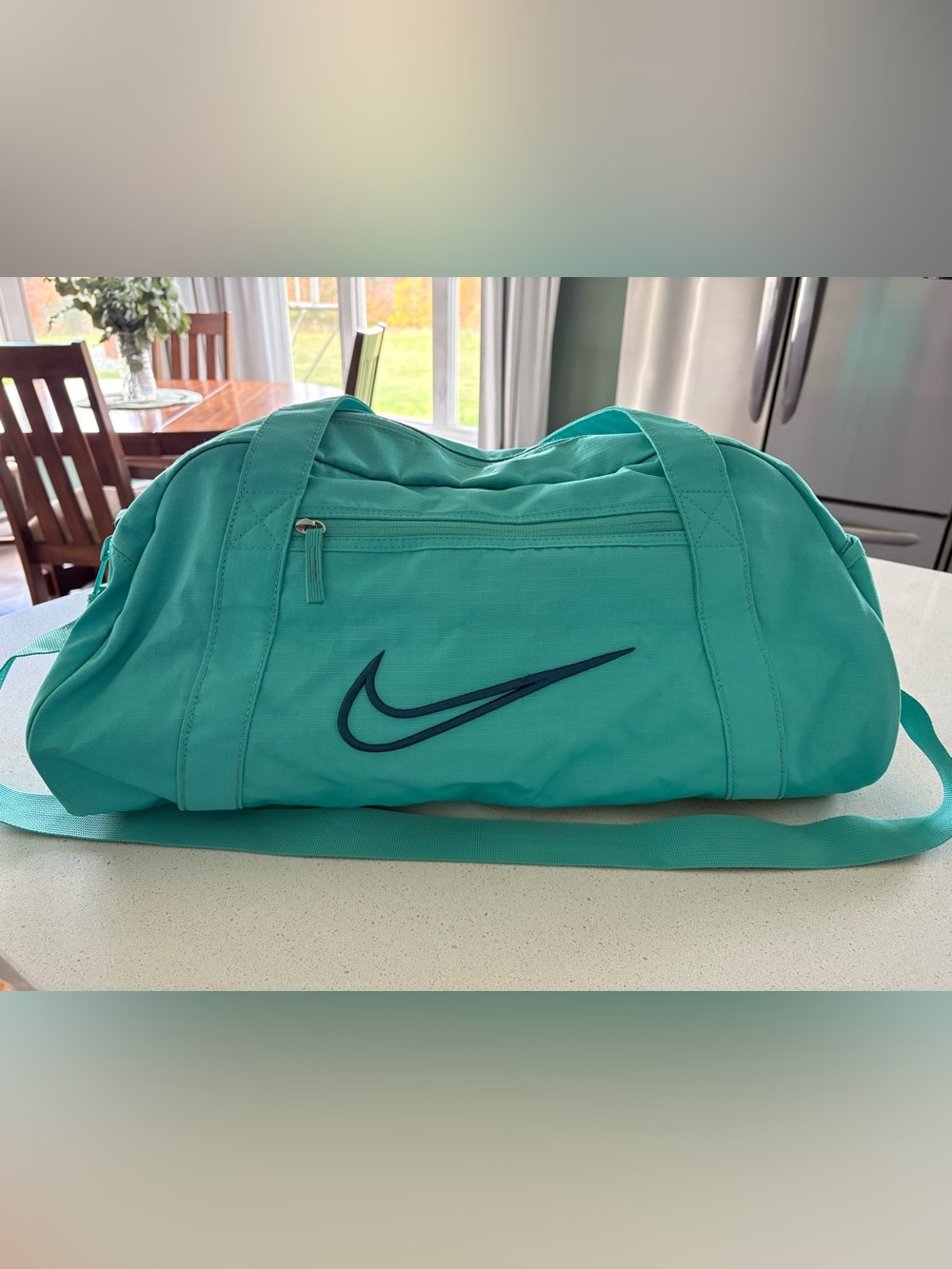 * BAG SALE * Nike Teal Gym Duffel Bag with Navy Swoosh